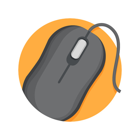 illustration of mouse icon isolated on whiteのイラスト素材