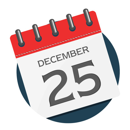 illustration of Christmas calendar icon isolated on whiteのイラスト素材