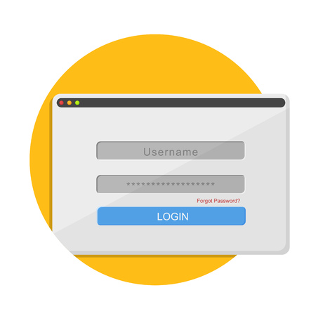 illustration of login icon isolated on whiteのイラスト素材