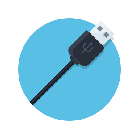 illustration of USB icon isolated on whiteのイラスト素材