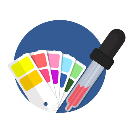 illustration of color picker icon isolated on whiteのイラスト素材