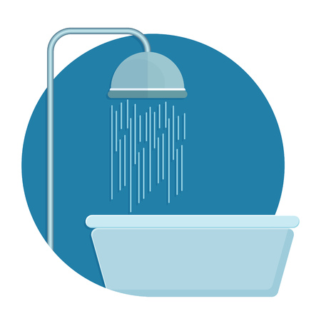 illustration of shower icon isolated on whiteのイラスト素材