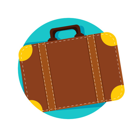illustration of travel bag icon isolated on whiteのイラスト素材