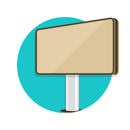 illustration of billboard icon isolated on whiteのイラスト素材