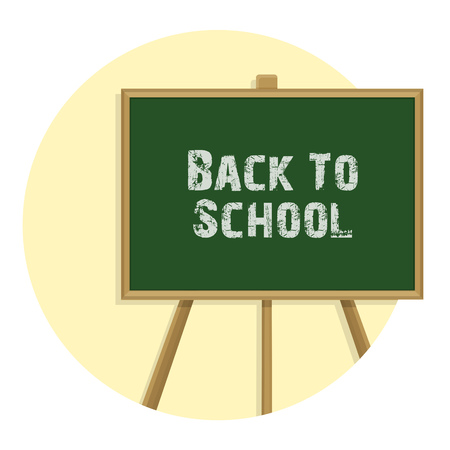 illustration of Back to School chalkboard icon isolated on whiteのイラスト素材