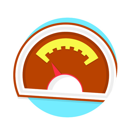 illustration of meter icon isolated on whiteのイラスト素材
