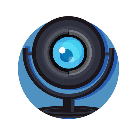 illustration of Web camera icon isolated on whiteのイラスト素材