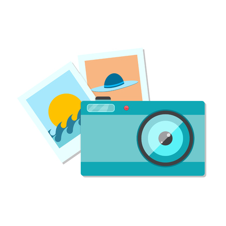 flat Vector icon - illustration of photography icon isolated on whiteのイラスト素材