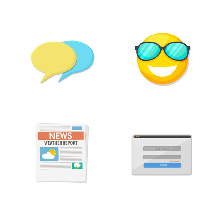social media Iconのイラスト素材