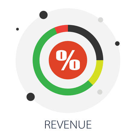 Vector illustration of revenue and financial growth with " revenue " investment and profit incomeのイラスト素材