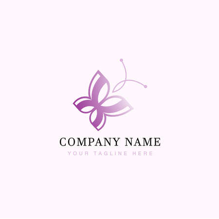Luxury Butterfly logo design . icon , vector , illustrationのイラスト素材