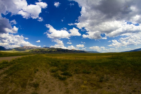 Open ranch land in Montanaの写真素材