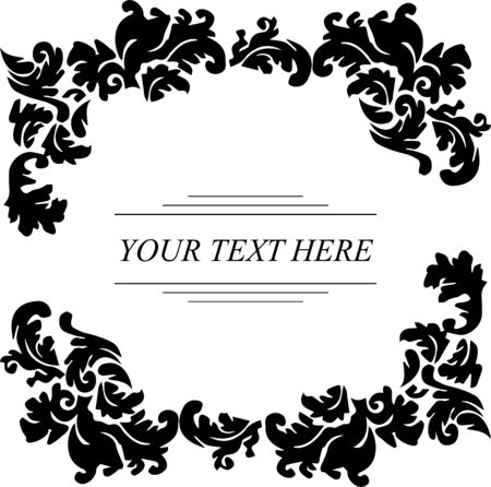 Drawing floral vector decor elementのイラスト素材