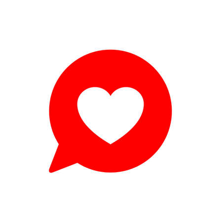 Like social network icon in heart shape on whiteのイラスト素材