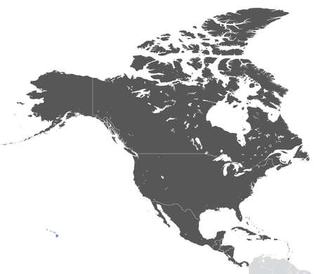 Continent North America mapのイラスト素材