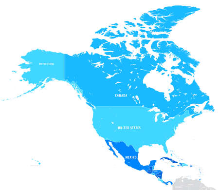Map of North Americaのイラスト素材