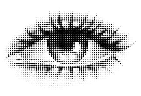 The human eye in halftoneのイラスト素材