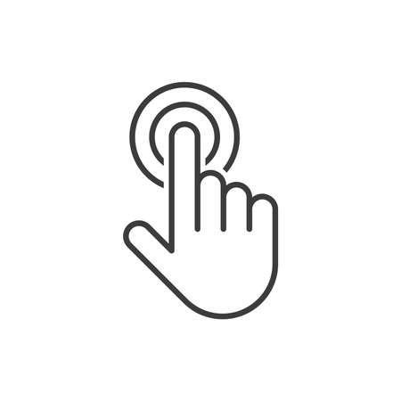 Hand click icons set. Vector illustrationのイラスト素材