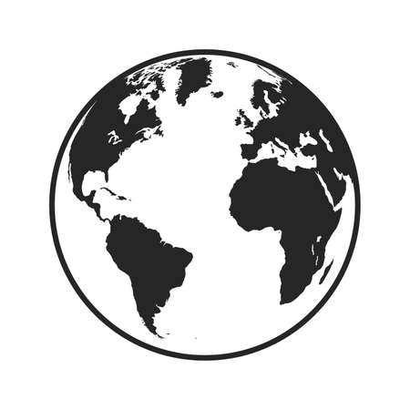 world planet earth isolated icon vector illustration designのイラスト素材