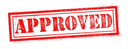 Approved stamp redのイラスト素材