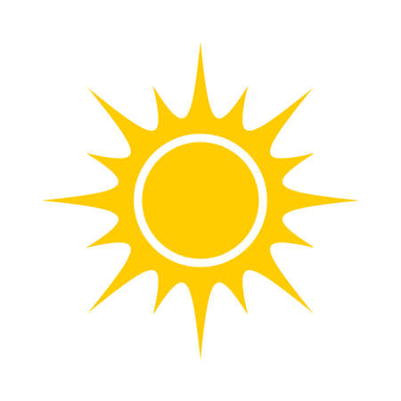 yellow sun iconのイラスト素材