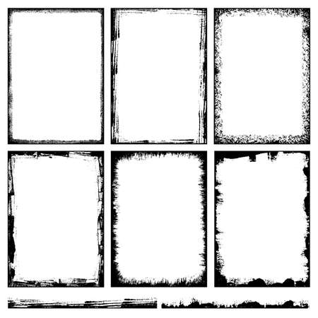 Grunge Backgrounds And Frames Vectorのイラスト素材