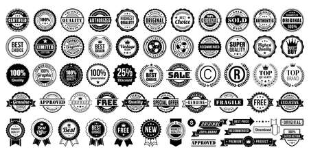 Vintage Retro Vector   for banner isolated on white backgroundのイラスト素材