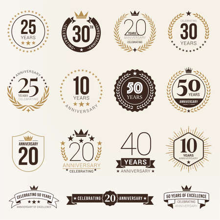 Twenty years anniversary celebration. 20th anniversary   setのイラスト素材