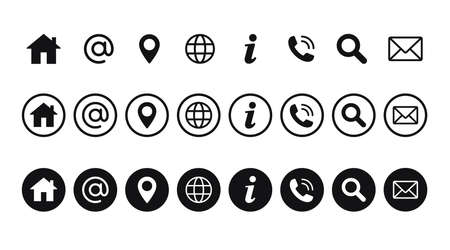 Web icon set. Website set icon vector. for computer and mobileのイラスト素材