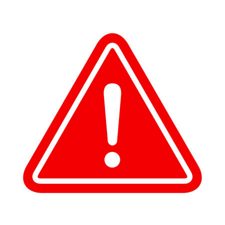 alert icon on white backgroundのイラスト素材