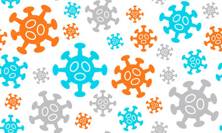 Quarantine, stop coronavirus epidemic design seamless patternのイラスト素材