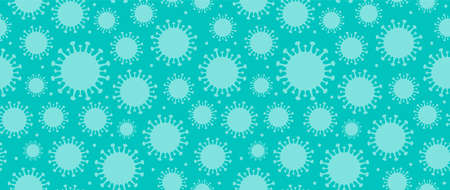 COVID-19 Coronavirus abstract background for landing page background banner - vector illustration in modern flat styleのイラスト素材