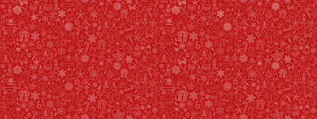 Beautiful Xmas pattern with ornaments. Christmas wrapping paper concept. Vectorのイラスト素材