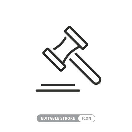 auction icon with outline style designのイラスト素材