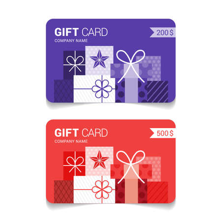 Vector gift cardsのイラスト素材