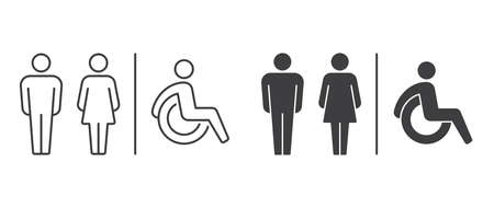 Bathroom Symbolsのイラスト素材