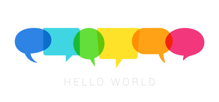 Hello World Communication concept illustrationのイラスト素材