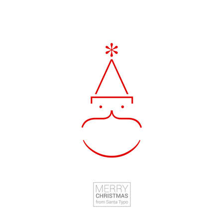 Santa Claus smiley Christmas card, vectorのイラスト素材