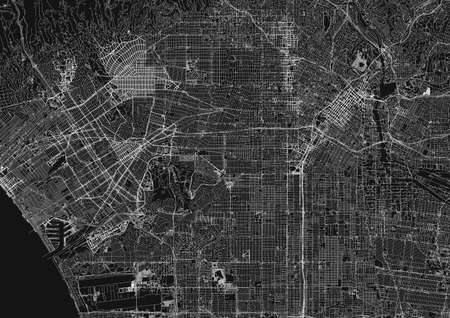 Simple map of Los Angeles, Californiaの写真素材