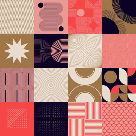 Mid-Century Abstract Vector Pattern