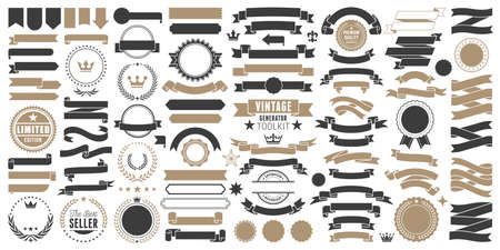 Vintage Retro Vector Logo for bannerのイラスト素材