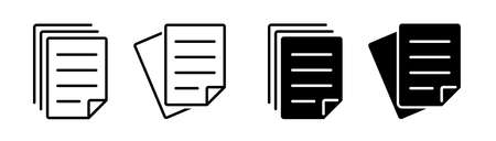 Document vector icon isolated vector graphic. Paper document page icon vector element. Agreement file symbolのイラスト素材