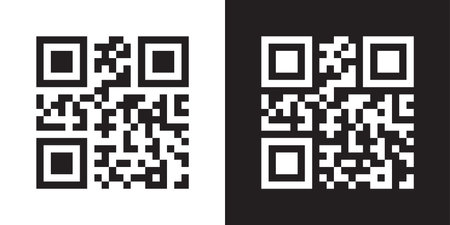 Scan QR code icon. Digital scanning qr code. QR code scan for smartphone. QR code for payment. Scan QR code symbol - stock vectorのイラスト素材