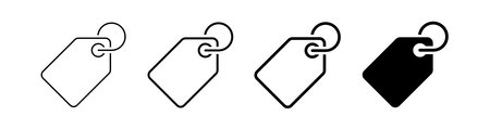 Price tag icon pack. vector illustrationのイラスト素材