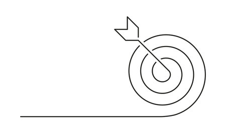 Target icon line art style, target business line art vector eps 10のイラスト素材