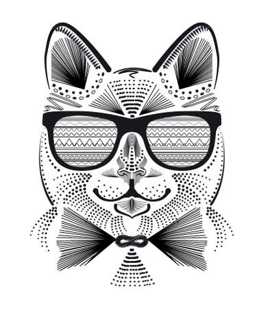 a fashion catのイラスト素材