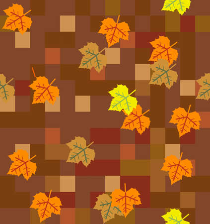 autumn leaves patternのイラスト素材