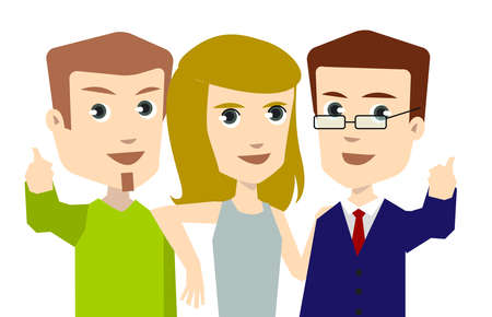 friends colleaguesのイラスト素材