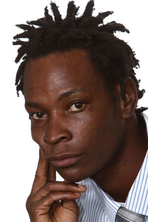 Young Black Business Man With Dreadlocks Hairstyle