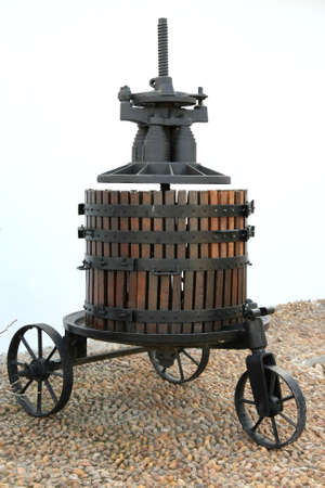 Antique wine press from the 1800's in South Africaの写真素材